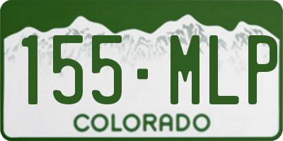 CO license plate 155MLP