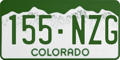 CO license plate 155NZG