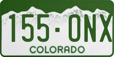 CO license plate 155ONX
