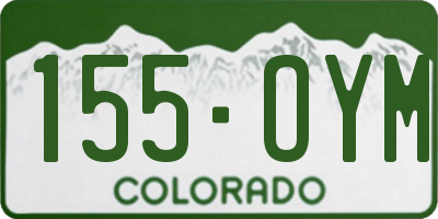 CO license plate 155OYM