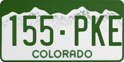 CO license plate 155PKE
