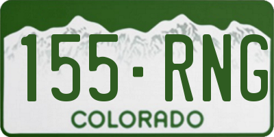 CO license plate 155RNG