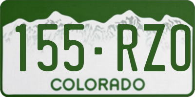 CO license plate 155RZO