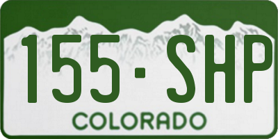 CO license plate 155SHP