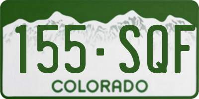CO license plate 155SQF