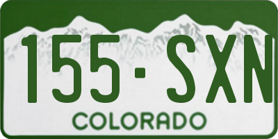 CO license plate 155SXN