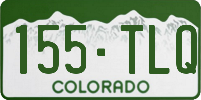 CO license plate 155TLQ