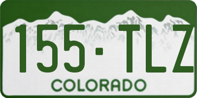 CO license plate 155TLZ