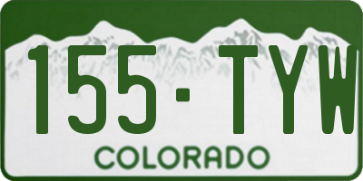 CO license plate 155TYW
