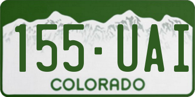 CO license plate 155UAI