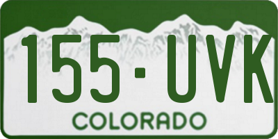 CO license plate 155UVK