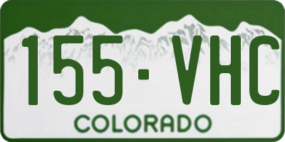 CO license plate 155VHC