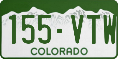 CO license plate 155VTW