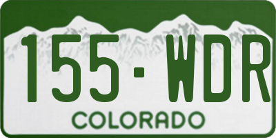 CO license plate 155WDR