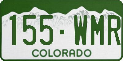 CO license plate 155WMR