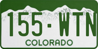 CO license plate 155WTN