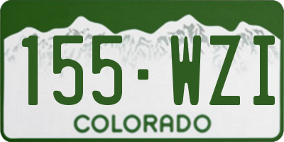 CO license plate 155WZI