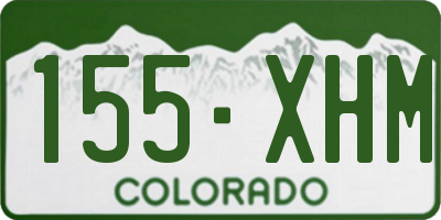 CO license plate 155XHM