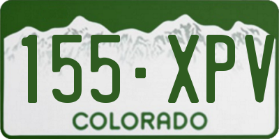 CO license plate 155XPV