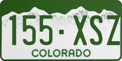 CO license plate 155XSZ