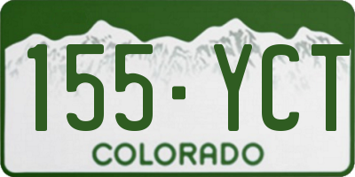 CO license plate 155YCT