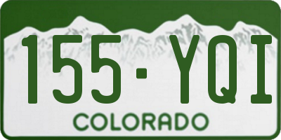 CO license plate 155YQI