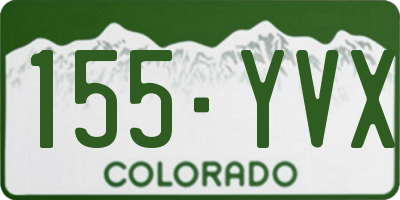 CO license plate 155YVX
