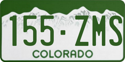CO license plate 155ZMS