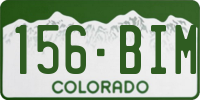 CO license plate 156BIM
