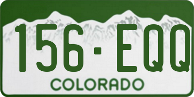 CO license plate 156EQQ