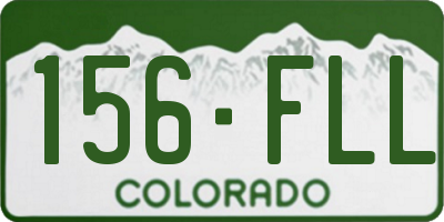CO license plate 156FLL