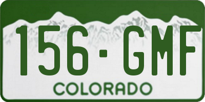 CO license plate 156GMF