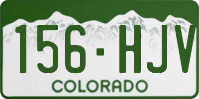 CO license plate 156HJV