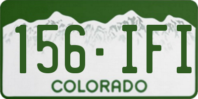 CO license plate 156IFI