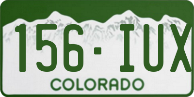 CO license plate 156IUX
