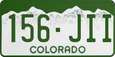 CO license plate 156JII