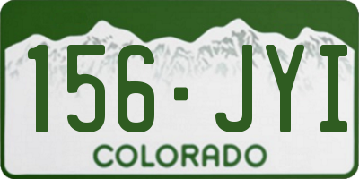 CO license plate 156JYI