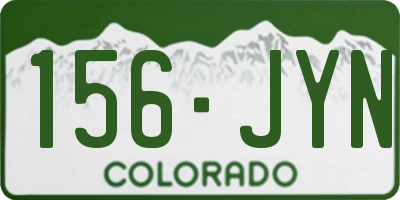 CO license plate 156JYN
