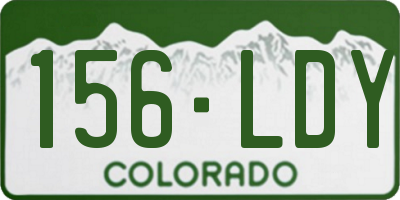 CO license plate 156LDY
