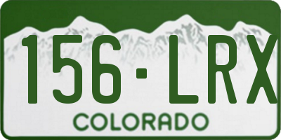 CO license plate 156LRX
