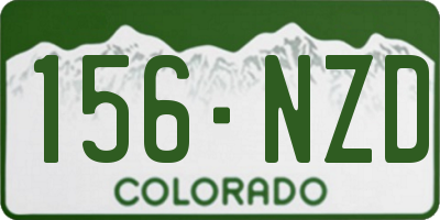 CO license plate 156NZD