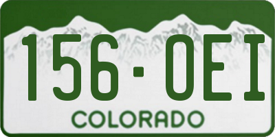 CO license plate 156OEI