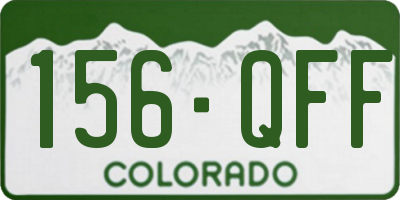 CO license plate 156QFF