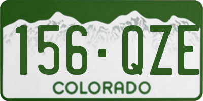 CO license plate 156QZE