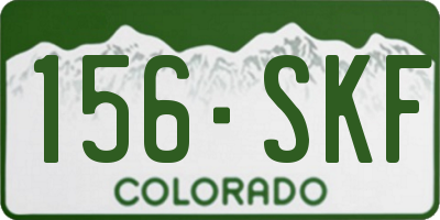 CO license plate 156SKF