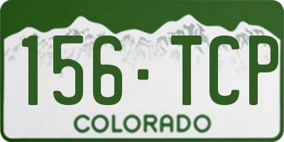 CO license plate 156TCP