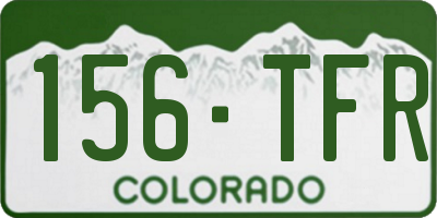 CO license plate 156TFR