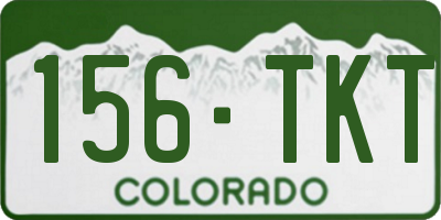 CO license plate 156TKT