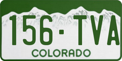 CO license plate 156TVA