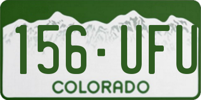 CO license plate 156UFU